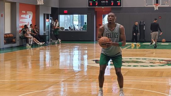 Mfiondu Kabengele took his first shot at the NBA for granted. He's not going to do it again in Boston taken at BSJ Headquarters (Celtics)